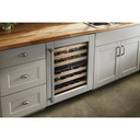 Kitchenaid® Cellier sous le comptoir prêt pour le panneau de recouvrement avec porte-bouteilles à devant en bois - 24 po KUWR214KPA