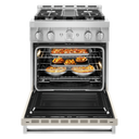 Cuisinière commerciale intelligente au gaz KitchenAid®, 4 brûleurs, 30 po KFGC500JMH