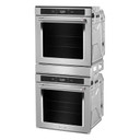 Kitchenaid® Four mural double à convection véritable de 24 po KODC504PPS