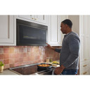 Kitchenaid® Four à micro-ondes à hotte intégrée encastré au design affleurant YKMMF330PBS