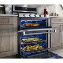Kitchenaid® Cuisinière bi-combustible à four double à convection avec 5 brûleurs - 30 po KFDD500ESS