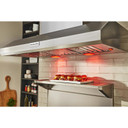 Kitchenaid® Hotte de cuisinière murale de style commercial à classe de moteur de 585 ou 1170 pi cu/min - 48 po KVWC958KSS