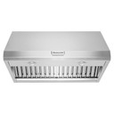 Kitchenaid® Hotte de cuisinière murale de style commercial à classe de moteur de 585 ou 1170 pi cu/min - 36 po KVWC906KSS