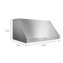Kitchenaid® Hotte de cuisinière murale de style commercial à classe de moteur de 585 ou 1170 pi cu/min - 36 po KVWC906KSS