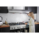 Kitchenaid® Table de cuisson commerciale au gaz avec 6 brûleurs et plaque chauffante - 48 po KCGC558JSS