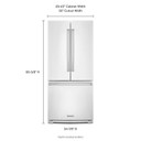 Kitchenaid® Réfrigérateur à portes françaises à profondeur standard avec distributeur intérieur - 20 pi cu - 30 po KRFF300EWH