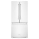 Kitchenaid® Réfrigérateur à portes françaises à profondeur standard avec distributeur intérieur - 20 pi cu - 30 po KRFF300EWH