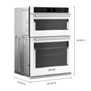 Fours mural combiné avec four à micro-ondes KitchenAid® et mode de friture à air de 30 po KOEC530PWH