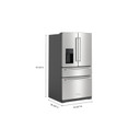 Réfrigérateur à portes françaises multiples KitchenAid® avec intérieur platine KRMF536RPS Réfrigérateur à portes françaises multiples KitchenAid® avec intérieur platine KRMF536RPS
