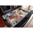 Réfrigérateur à portes françaises multiples KitchenAid® avec intérieur platine KRMF536RBS