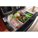 Réfrigérateur à portes françaises multiples KitchenAid® avec intérieur platine KRMF536RBS