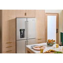 Kitchenaid® Réfrigérateur à 4 portes et profondeur de comptoir avec zone de température flexible et fini PrintShield™ de 36 po et 19.4 pi cu KRQC736RPS