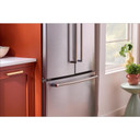 Kitchenaid® Réfrigérateur à portes françaises à profondeur de comptoir et distributeur intérieur de 20 pi cu, 26 po KRFC136RPS