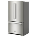 Kitchenaid® Réfrigérateur à portes françaises à profondeur de comptoir et distributeur intérieur de 20 pi cu, 26 po KRFC136RPS