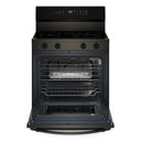 Whirlpool® Cuisinière électrique intelligente de 30 pouces avec technologie de cuisson à air, revêtement WipeClean™, auto-nettoyage/netoyage à la vapeur, préchauffage à grande vitesse et capacité de 5.3 pi cu YWFES7530RV