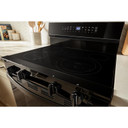 Whirlpool® Cuisinière électrique intelligente de 30 pouces avec technologie de cuisson à air, revêtement WipeClean™, auto-nettoyage/netoyage à la vapeur, préchauffage à grande vitesse et capacité de 5.3 pi cu YWFES7530RB