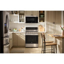 Whirlpool® Cuisinière au gaz intelligente de 30 pouces avec technologie de cuisson à air, auto-nettoyage/netoyage à la vapeur, préchauffage rapide avec capacité de 5.3 pi cu WFGS7530RZ