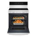 Whirlpool® Cuisinière électrique intelligente de 30 pouces avec technologie de cuisson à air, revêtement WipeClean™, auto-nettoyage/netoyage à la vapeur, préchauffage à grande vitesse et capacité de 5.3 pi cu YWFES7530RW