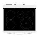 Whirlpool® Cuisinière électrique intelligente de 30 pouces avec technologie de cuisson à air, revêtement WipeClean™, auto-nettoyage/netoyage à la vapeur, préchauffage à grande vitesse et capacité de 5.3 pi cu YWFES7530RW