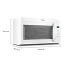 Whirlpool® Four à micro-ondes à hotte intégrée avec une puissance de cuisson de 900 watts de 30 po et 1,7 pi cu YWMMS3130RW