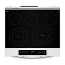 Whirlpool® Cuisinière électrique inteligente à commandes frontales de 30 pouces avec technologie de cuisson à air, revêtement WipeClean™, vapeur/auto-nettoyage, préchauffage à grande vitesse et capacité de 5.3 pi cu YWSES7530RZ
