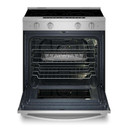 Whirlpool® Cuisinière électrique inteligente à commandes frontales de 30 pouces avec technologie de cuisson à air, revêtement WipeClean™, vapeur/auto-nettoyage, préchauffage à grande vitesse et capacité de 5.3 pi cu YWSES7530RZ