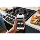 Whirlpool® Cuisinière au gaz intelligente à commandes frontales de 30 pouces avec technologie de cuisson à air, vapeur/auto-nettoyage, préchauffage à grande vitesse et capacité de 5.3 pi cu WSGS7530RZ