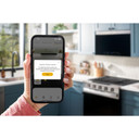 Whirlpool® Cuisinière au gaz intelligente à commandes frontales de 30 pouces avec technologie de cuisson à air, vapeur/auto-nettoyage, préchauffage à grande vitesse et capacité de 5.3 pi cu WSGS7530RZ