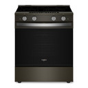 Whirlpool® Cuisinière électrique inteligente à commandes frontales de 30 pouces avec technologie de cuisson à air, revêtement WipeClean™, vapeur/auto-nettoyage, préchauffage à grande vitesse et capacité de 5.3 pi cu YWSES7530RV