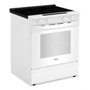 Whirlpool® Cuisinière électrique inteligente à commandes frontales de 30 pouces avec technologie de cuisson à air, revêtement WipeClean™, vapeur/auto-nettoyage, préchauffage à grande vitesse et capacité de 5.3 pi cu YWSES7530RW