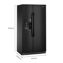 Whirlpool® Réfrigérateur côte à côte à profondeur de comptoir avec système de refroidissement TruCool™ - 36 pi cu WRSC5536RB