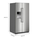 Maytag® Réfrigérateur côte à côte pleine profondeur avec intérieur bleu arctique - 36 po - 28.3 pi cu MRSF6636RZ