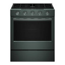 Kitchenaid® Cuisinière au gaz coulissante intelligente avec modes de cuisson à convection et brûleur 2 en 1 - 5 pi cu KSGS530SJP