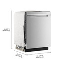 Lave-vaisselle Whirlpool® de 24 pouces avec fonction de lavage à couverture totale et séchage automatique à l'air libre, en acier inoxydable résistant aux traces de doigts WDPS8024SZ