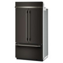 Kitchenaid® Réfrigérateur à portes françaises et congélateur inférieur avec intérieur platine - 42 po - 24.2 pi cu KBFN542SBE