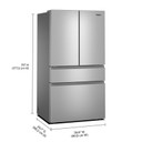 Réfrigérateur à portes françaises Whirlpool® et à capacité familiale et tiroir à températures flexibles de 30 pi cu WRMF3336SZ