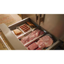 Kitchenaid® Réfrigérateur à portes françaises avec distributeur d’eau et de glaçons intérieur et tiroir réfrigéré pleine largeur FreshChill™ - 30 pi cu KRMF336SPS