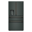 Kitchenaid® Réfrigérateur à portes françaises avec distributeur d’eau et de glaçons extérieur et tiroir réfrigéré pleine largeur FreshChill™ - 29 pi cu KRMF436SJP