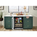 Kitchenaid® Centre de rafraîchissements avec porte en verre et porte-bouteilles à devant en bois - 24 po KUBL524SPS