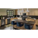 Kitchenaid® Centre de rafraîchissements avec porte en verre et porte-bouteilles à devant en bois - 24 po KUBR524SBE