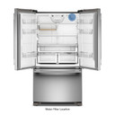 Kitchenaid® Réfrigérateur à portes françaises, profondeur de comptoir et distributeur intérieur de 20 pi cu - 36 po KRFC136SPS