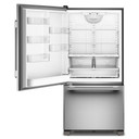 Kitchenaid® Réfrigérateur à congélateur inférieur et profondeur standard avec porte à charnière à gauche de 22 pi cu - 33 po KRBL133SPS