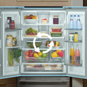 Kitchenaid® Réfrigérateur à portes françaises et profondeur standard avec distributeur d'eau intérieur , fini PrintShield™ - 30 po - 20 pi cu KRFF330SPS