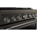 Cuisinière au gaz de style commercial à 6 brûleurs avec mode de friture à air sans préchauffage KitchenAid® de 36 po KFGS936SBE