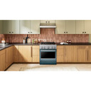 Kitchenaid® Cuisinière bicombustible de style commercial à 4 brûleurs avec mode de friture à air sans préchauffage de 30 po KFDS930SAG