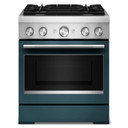 Kitchenaid® Cuisinière bicombustible de style commercial à 4 brûleurs avec mode de friture à air sans préchauffage de 30 po KFDS930SAG