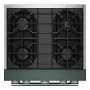 Cuisinière bicombustible de style commercial à 4 brûleurs avec mode de friture à air sans préchauffage KitchenAid® de 30 po KFDS930SJP
