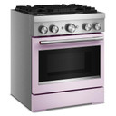 Kitchenaid® Cuisinière bicombustible de style commercial à 4 brûleurs avec mode de friture à air sans préchauffage de 30 po KFDS930SWF