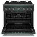 Cuisinière bicombustible de style commercial à 6 brûleurs avec mode de friture à air sans préchauffage KitchenAid® de 36 po KFDS936SJP