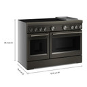 Cuisinière à induction non encastrée de style commercial à 6 éléments avec plaque chauffante KitchenAid® de 48 po KFID948SBE